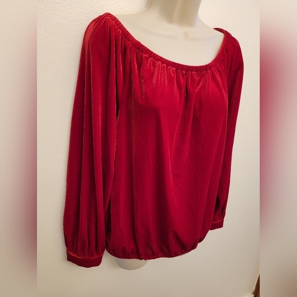 NWOT Cece Ladies Velour Blouse - Picture 4 of 5